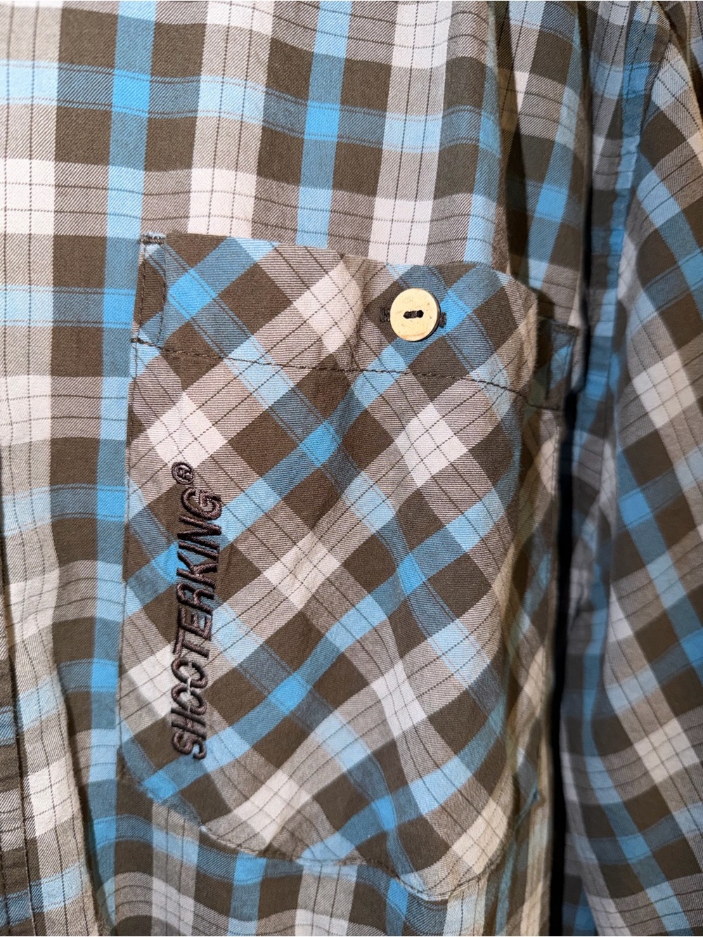 Moorland Shirt - Lake Blue/Brown - Picture 6 of 7